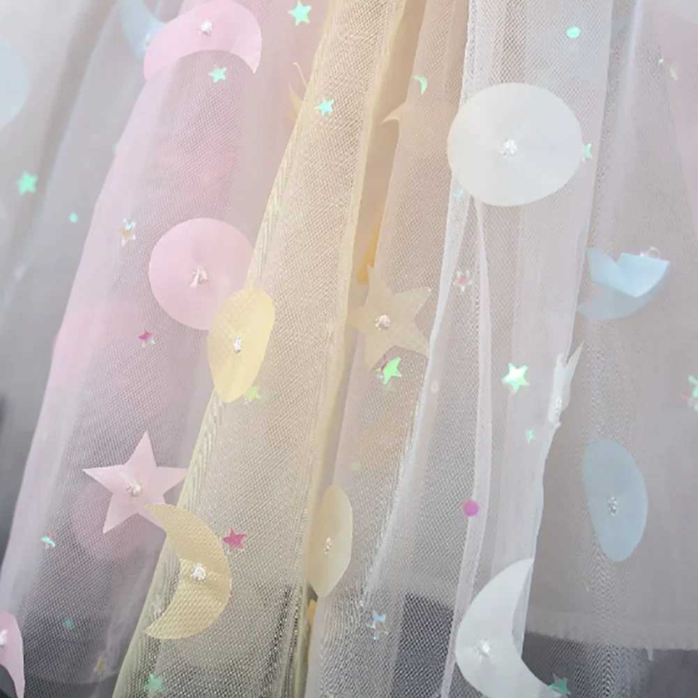 New Girls Dress Summer Butterfly Wings Colorful Dream Princess Dress Birthday Party Dress Geometric Glitter Dress Suspenders X250203