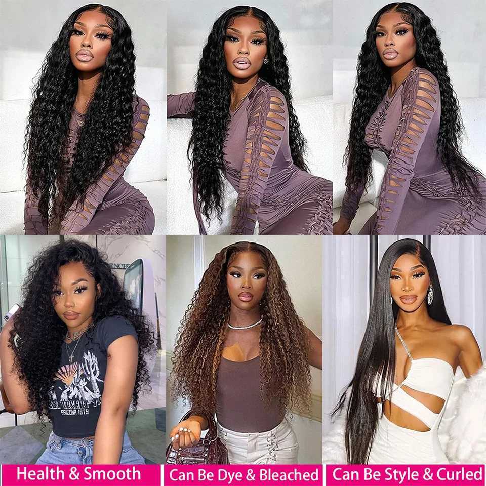 Perstar Brazilian Deep Wave Bundles With Clo Human Hair Weave Bundles With Lace Front Deep Curly Human Hair Extensions RemyXJ250120