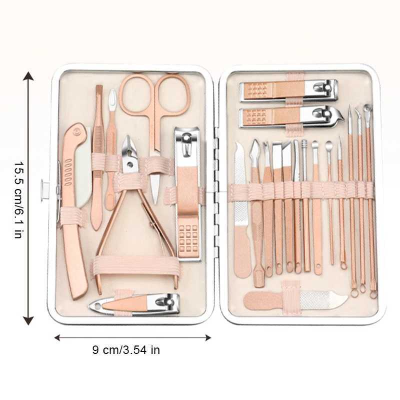 7/16/23Pcs Manicure Set Stainless Steel Ultra Sharp Sturdy Men Women Grooming kit Manicure Pedicure Set Nail Care Kit Grooming iXJ250116
