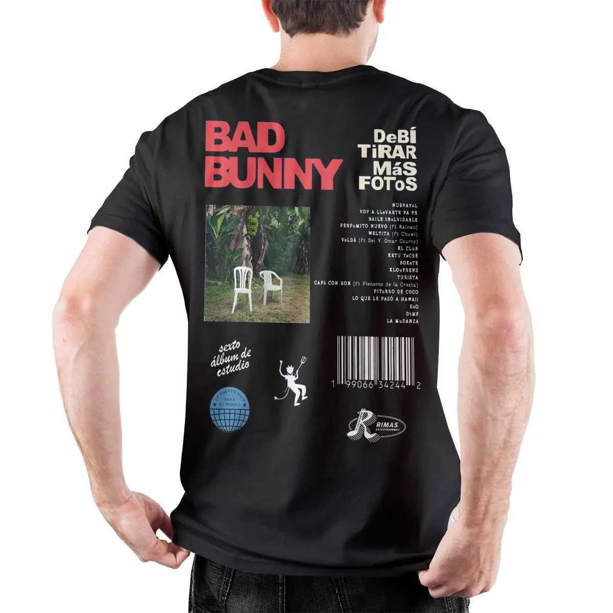 DTMF and Bear Cartoon Debi Tirar Mas Fotos Bad Rabbit T-shirt Summer 2025 Retro T-shirt Cotton T-shirt Couple Clothing T-shirt X250203