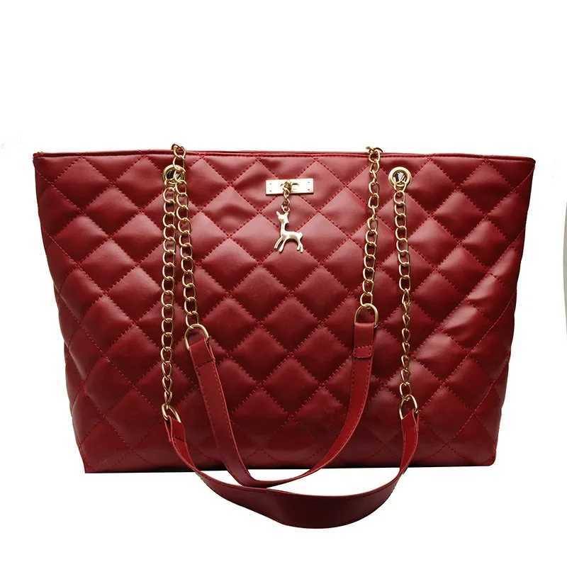Tote Bags for Women PU Leather Diamd Lattice Handbag Persality Large Capacity Underarm Shoulder Bag Designer BagXJ250121