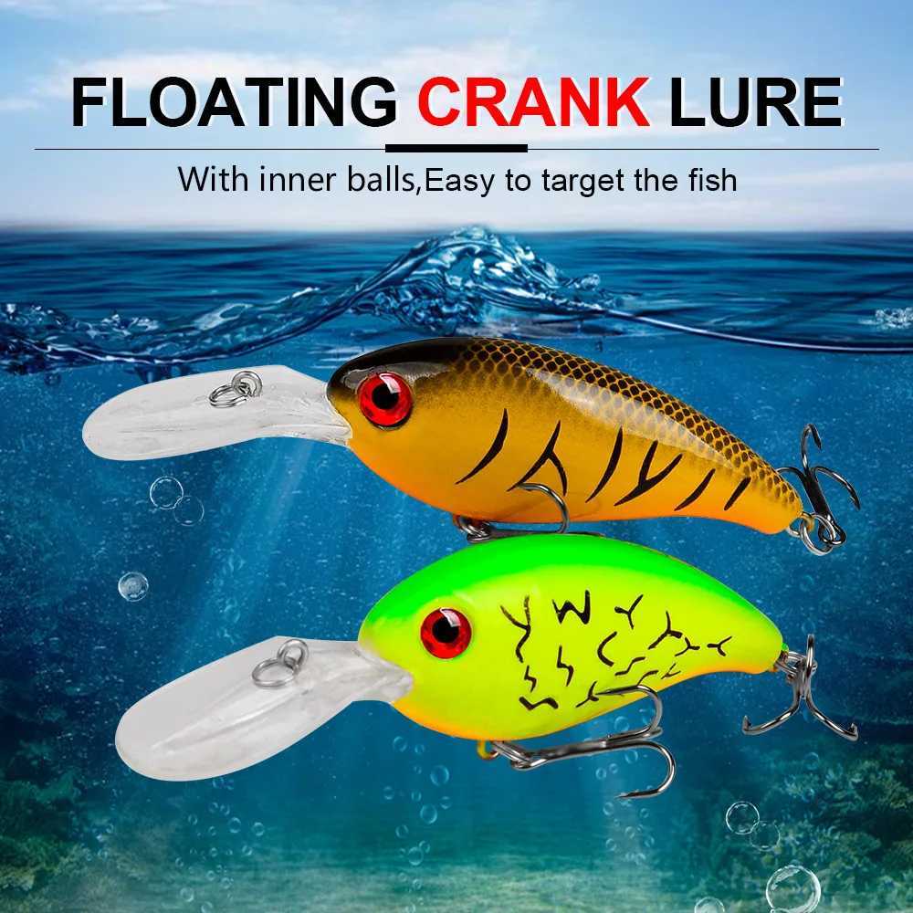 10cm 14.5g Crankbait Long Lip Fishing Lure Floating Bionic Wobbler Crank Bait Artificial Lure Hard Bait 3D Eyes Minnow Bass BaitXJ250122