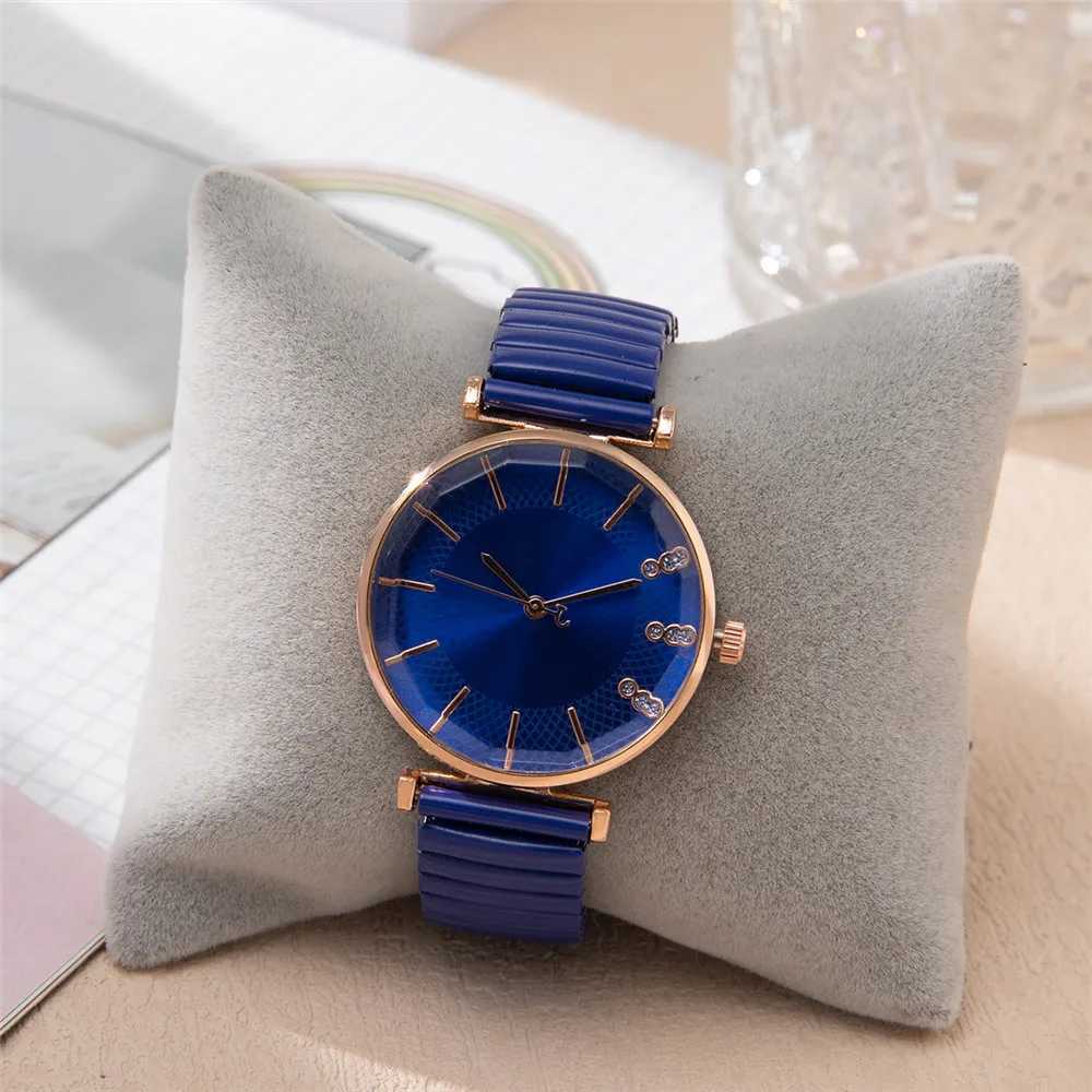 Luxury Treasure Blue Simple Crystal Ladies Quartz Watch Casual Stainless Steel Stretch Strap Fashion Wen Dress Clock Watches X250203