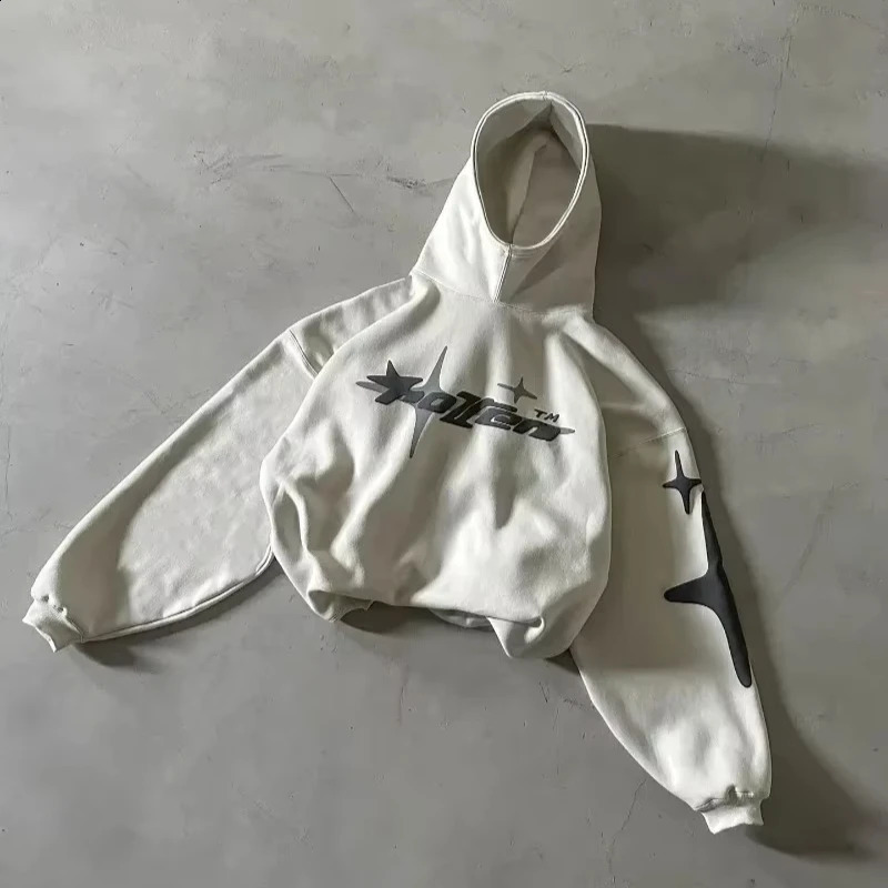 American Fashion Trend Joker Fleece Thick Hoodie Men Street Y2K Hip Hop Sell Loose Sweatshirt Couple Casual Warm Punk Hoodie 250122