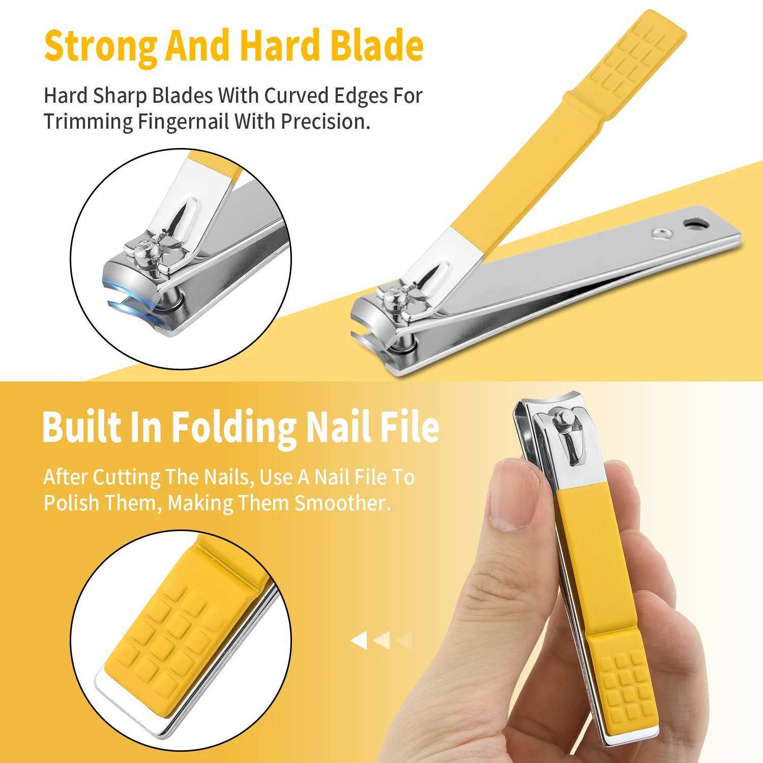 7/10/13/19Pcs Manicure KitNail Care Kit For Women Manicure Pedicure Set Nail Clippers Toenail Clippers Kit with Travel CaseXJ250116