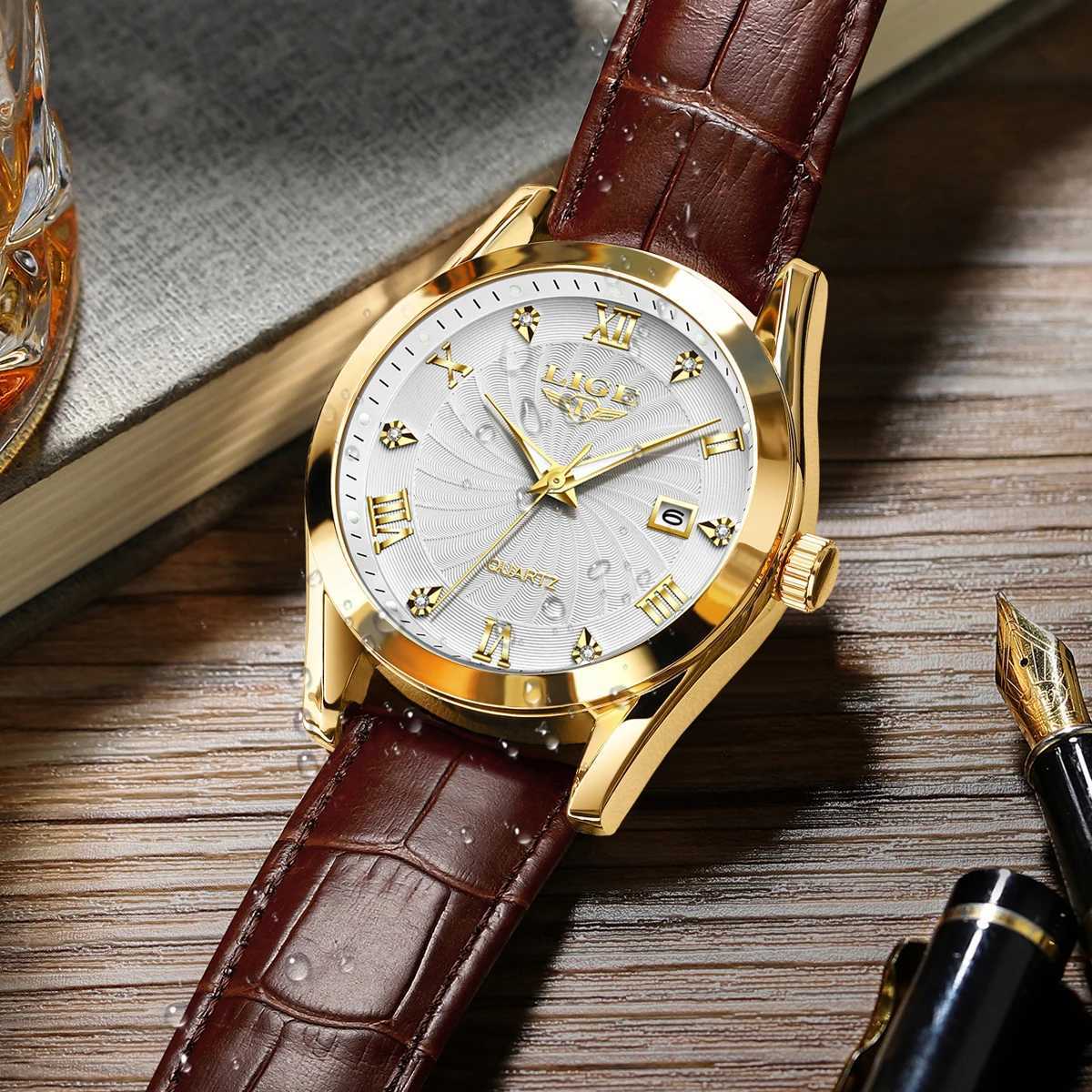 LIGE Wen Watch Fashion Leather Military Sport Waterproof Watches For Wen Top Brand Luxury Wens Bracelet Watch Reloj Mujer X250203