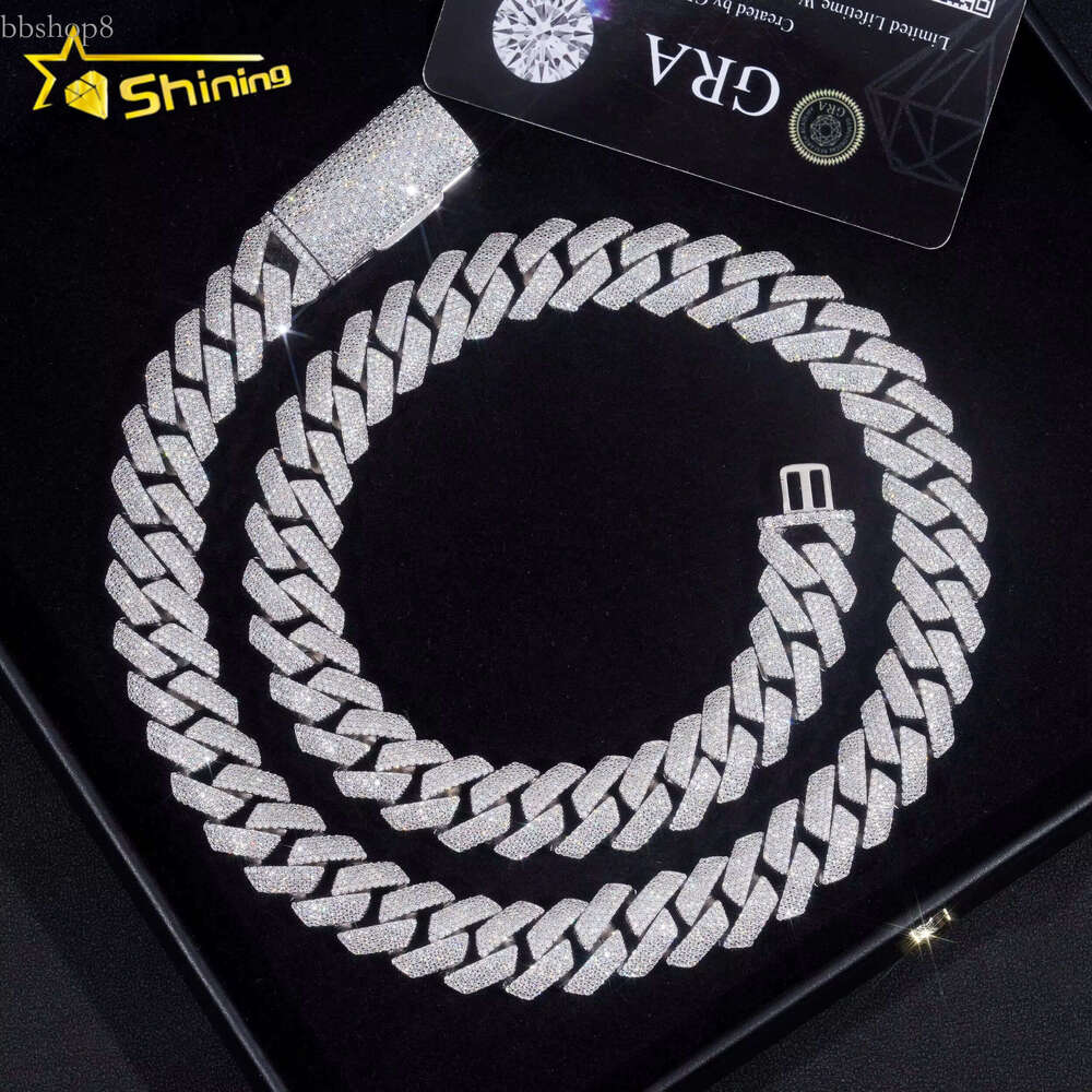 Wholesale Price S Sterg Sier Fine Jewelry Iced Out VVS Moissanite Dia Cuban k Chain