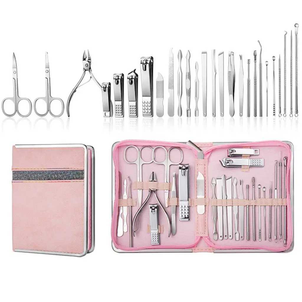 26 in 1 Manicure Set Nail Clippers Grooming Care Tools for Men WomenXJ250116