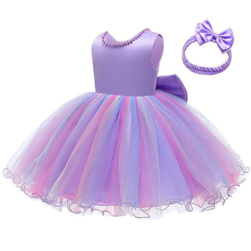 1st Year Birthday Dress Summer Newborn Baby Girls Dress For Baby Lace Dot Princess Dress Infant Wedding Party Dress 6 9 12 Month X250203
