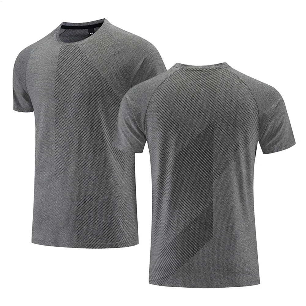 Quick Drying Mens Running Tshirt Fitness Sports T Shirt Gym Training Tees Breathable Jogging Casual Sportswear Unisex Tops 250120