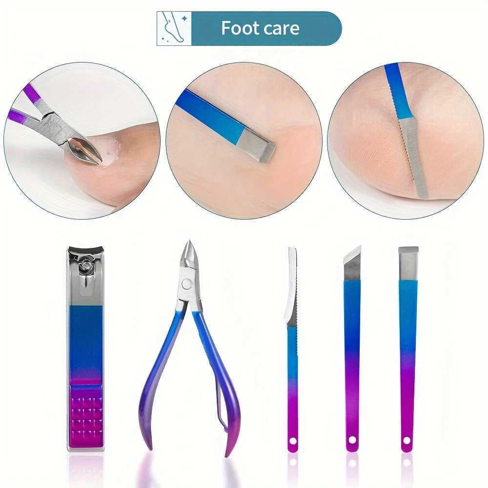 7/10/12/15pcs Professional Nail Clippers Pedicure Kit Stainless Steel Cuticle Nippers And Cutter Kit Grooming Kit For TravelXJ250116