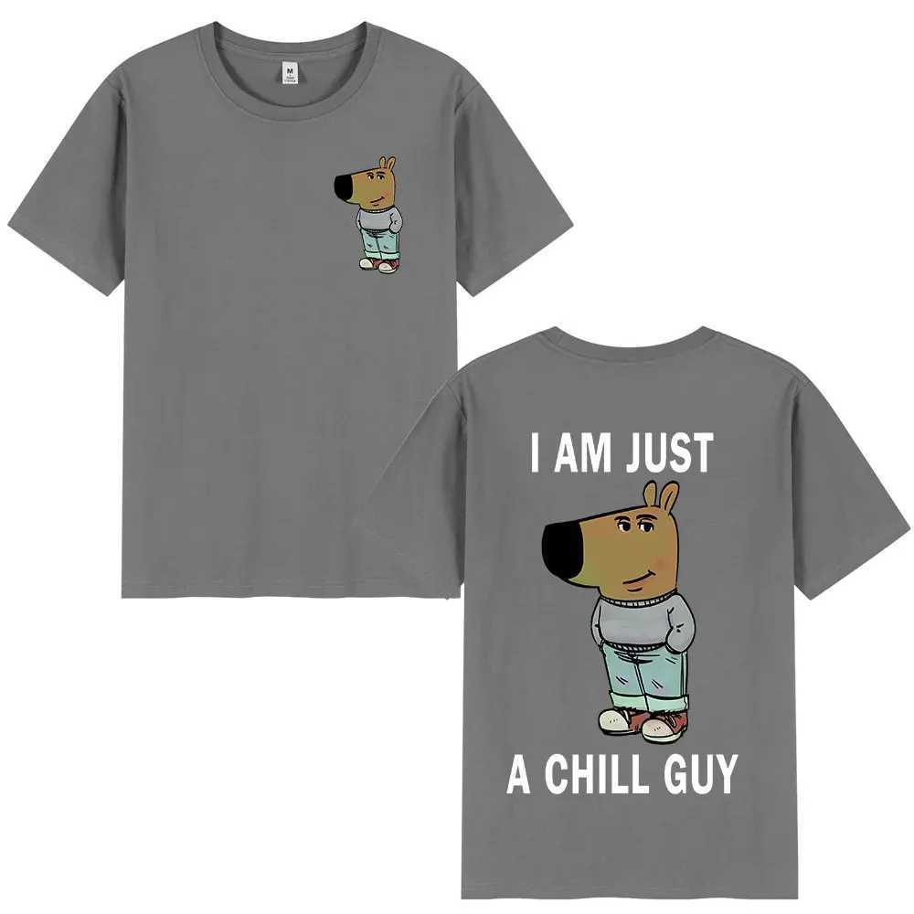 Im Just A Chill Guy Funny Meme T-shirts Men Women Clothing Fashion Oversized T Shirts Cotton Short Sleeve T-shirt Streetwear X250203