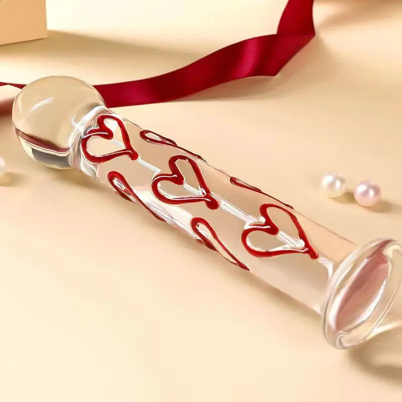 Love fairy stick Crystal Glass Dildo Penis Beads Anal Plug Butt Plug Sex Toys For Man Woman Couples Vaginal And Anal Stimulation 250108
