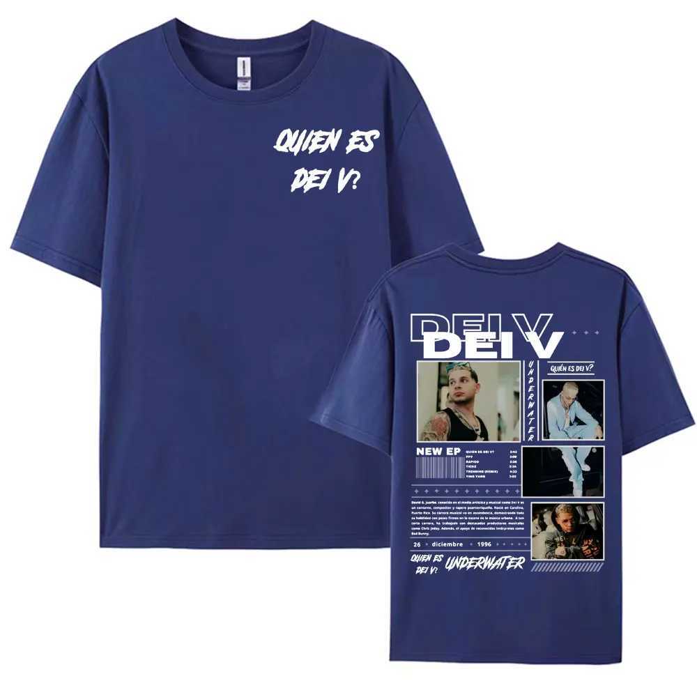 Rapper Who is Dei V? Underwater Tour T-shirts for Men Vintage Hip Hop Pop Music T-shirt Unisex O-Neck Oversized Cotton T Shirt X250203