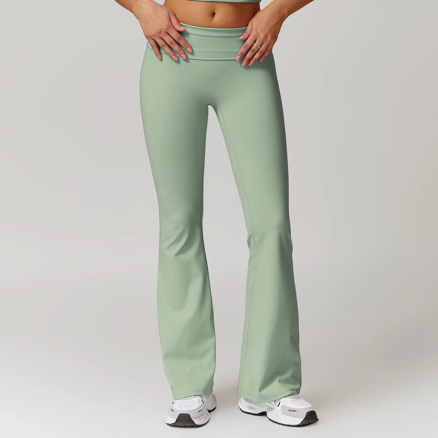 Womens Flared Pants High Waist Lifting Hip Fashion Wideleg Trousers Elastic Fitness Yoga Leggingscasual yoga pants flare 250108