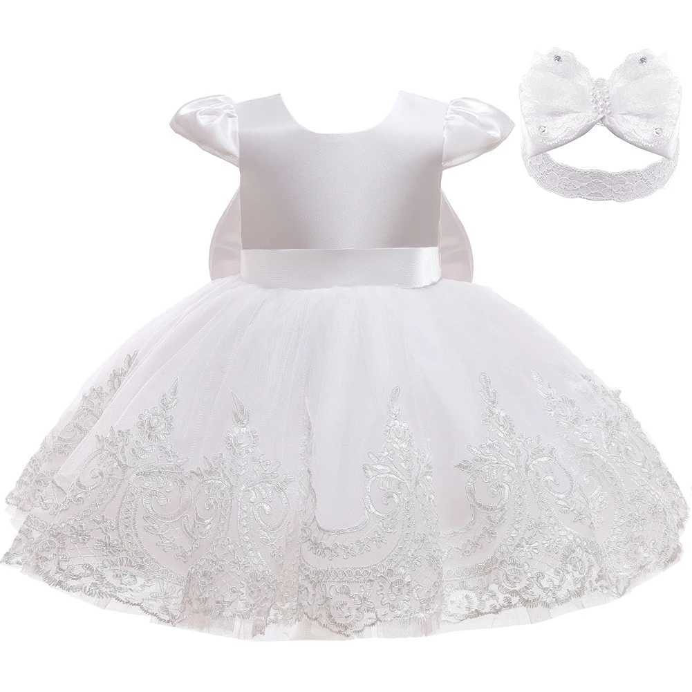 New Years Wedding Princess Dress For Girls Kid Dresses Birthday One Year Dress Party Baptism Bow Clothes Christmas Costume 0-2Y X250203