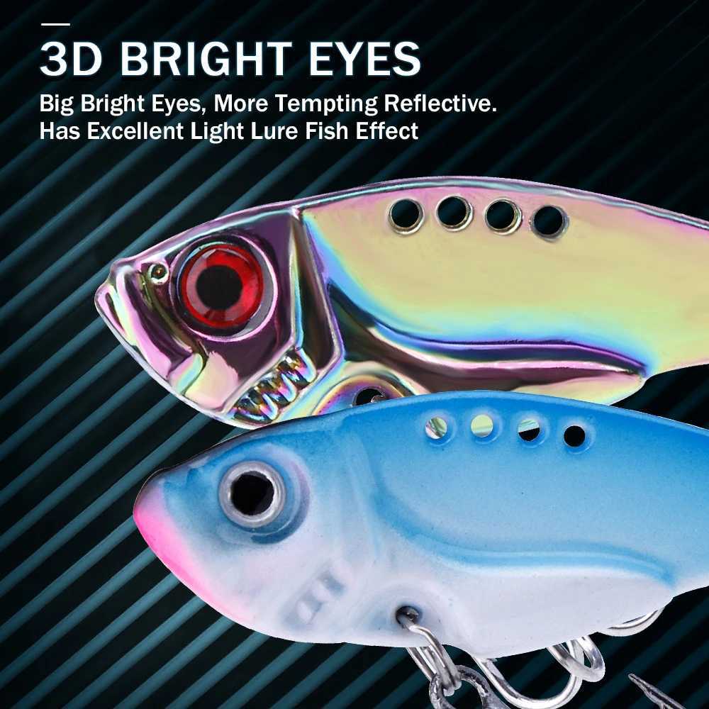 GOBASS 5pcs Metal VIB Blade Jig Fishing Lures 7g/10g Vibration Spoon Hard Bait Swimbait Sinking Wobblers Cicada VIB Tackle KitXJ250122