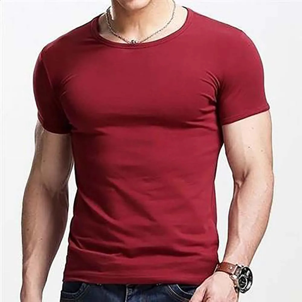 2025 Casual Tops Men T Shirt Fitness Tshirts Mens V neck Man Tshirt For Male M4XL Plue Size TDX03 250120