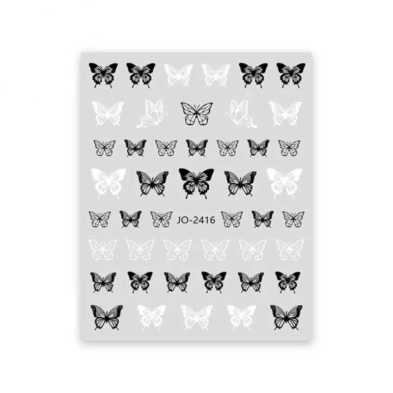 Abstract Simple Line Graffiti Nail Sticker Nail Art Decoration Geometric Line Flower 3D Sticker Nail Art AccessoriesXJ250120