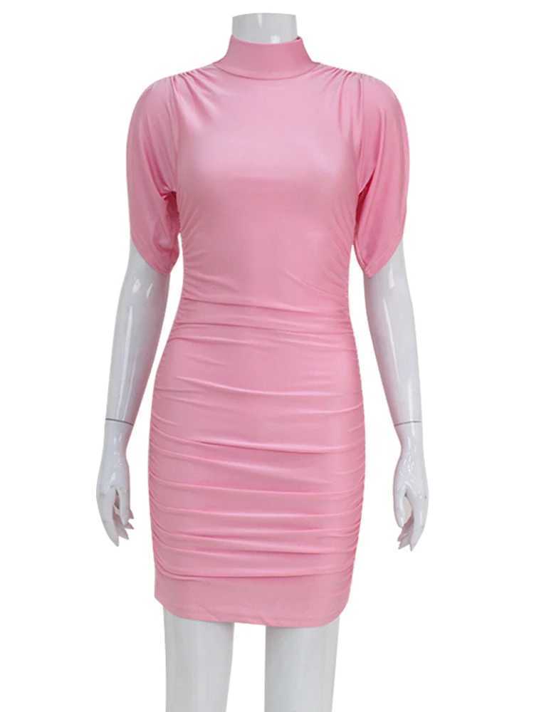 CNYISHE Tank Solid Casual Sexy Club Women Dresses Sveless Fashion Outfits Turleneck Sheath Slim Bodycon Fe Vestidos RobesXJ250115