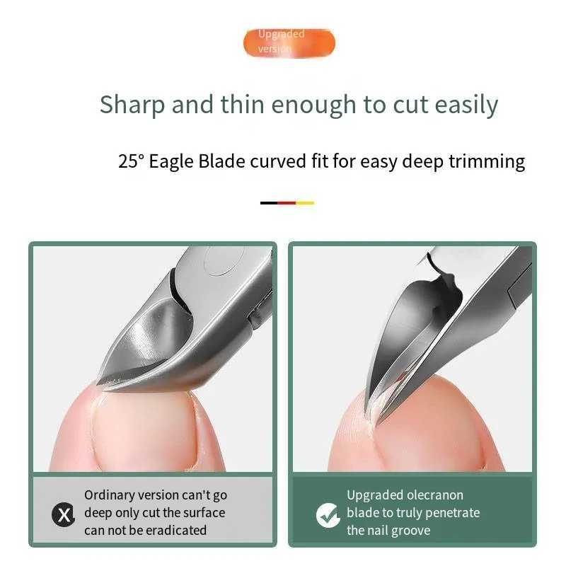 Professional Toe Nail Clippers Cutter ingrown toenail tool Thick Nails Dead Skin Dirt Remover Super Sharp Curved Nail ToolXJ250116