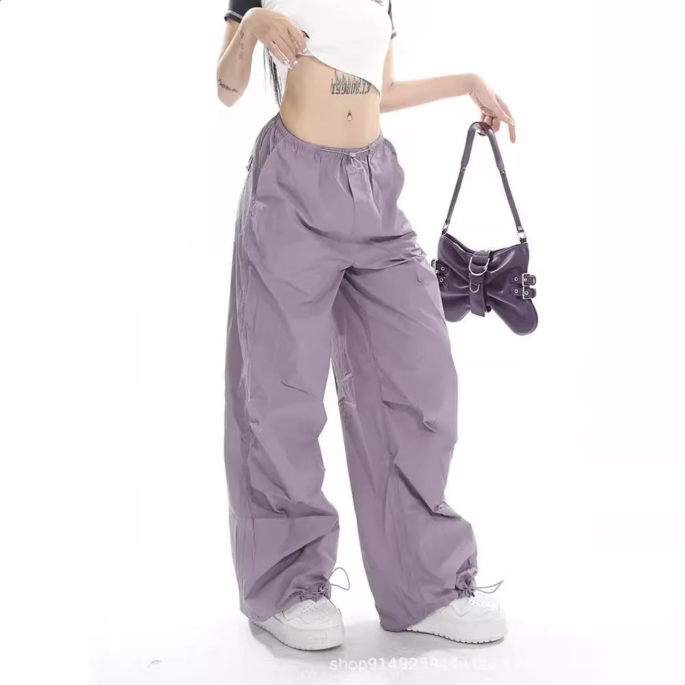 Vintage Y2K Harajuku Baggy Pants Fashion Women Streetwear Hip Hop Joggers Wide Leg Cargo Pant Female Clothes Sweatpants Trousers 250122