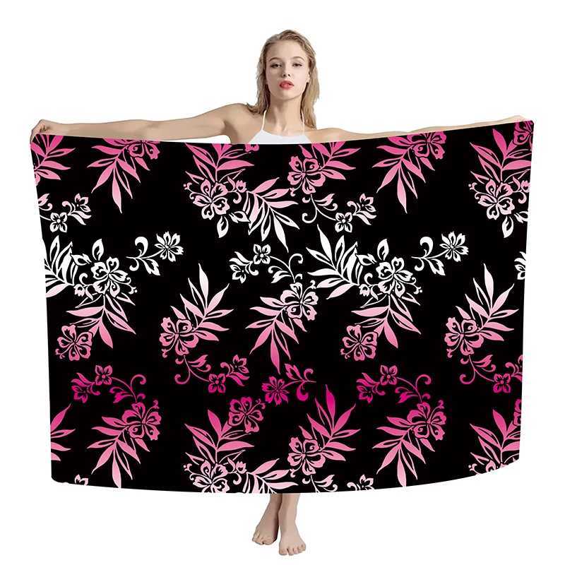 New Summer Haiian Beach Flower Sarong Floral Print Multi Wear Swimsuit Wr Large Size Island Sarong Cover Up For Women W250120
