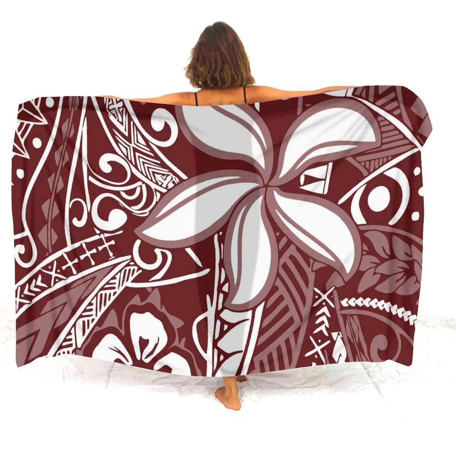 Polynesian tribal womens bikini set matched with Haian Sun Saron Beach Dr sexy one-piece coat beach cover W250120