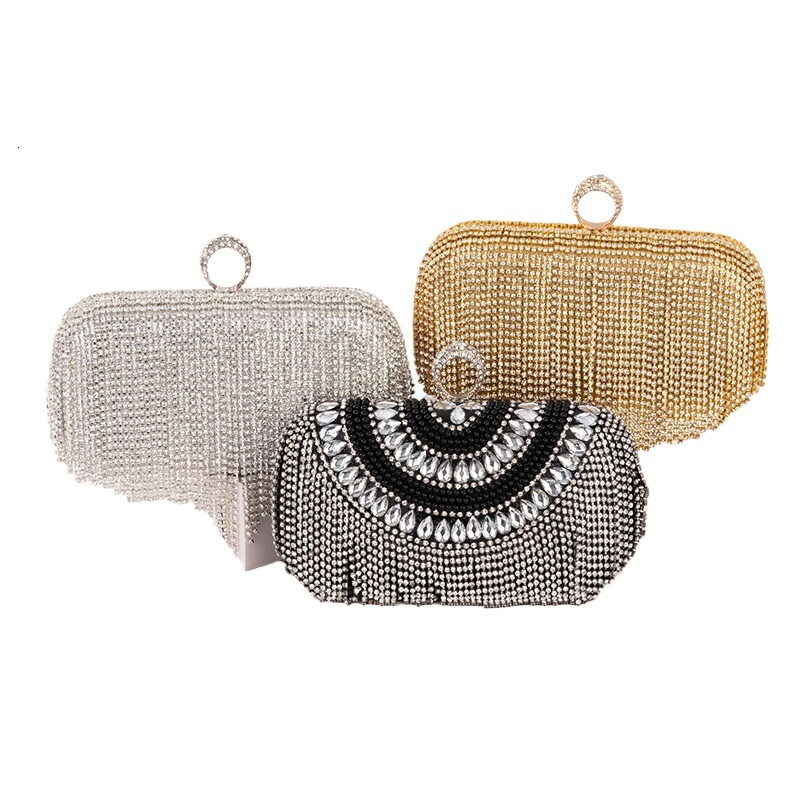 new style New Tassel Diamond Socialite Fashion Handbag, Shiny Dress, Dinner Bag, Banquet Women's Bag