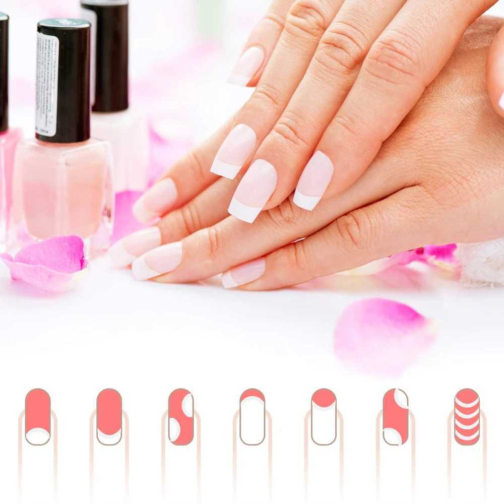 5/10/15 Sheets Nails Sticker Stencil Tips Guide French Manicure Nail Art Decals Form Fringe DIY Sencil 3D Styling Beauty ToolsXJ250120