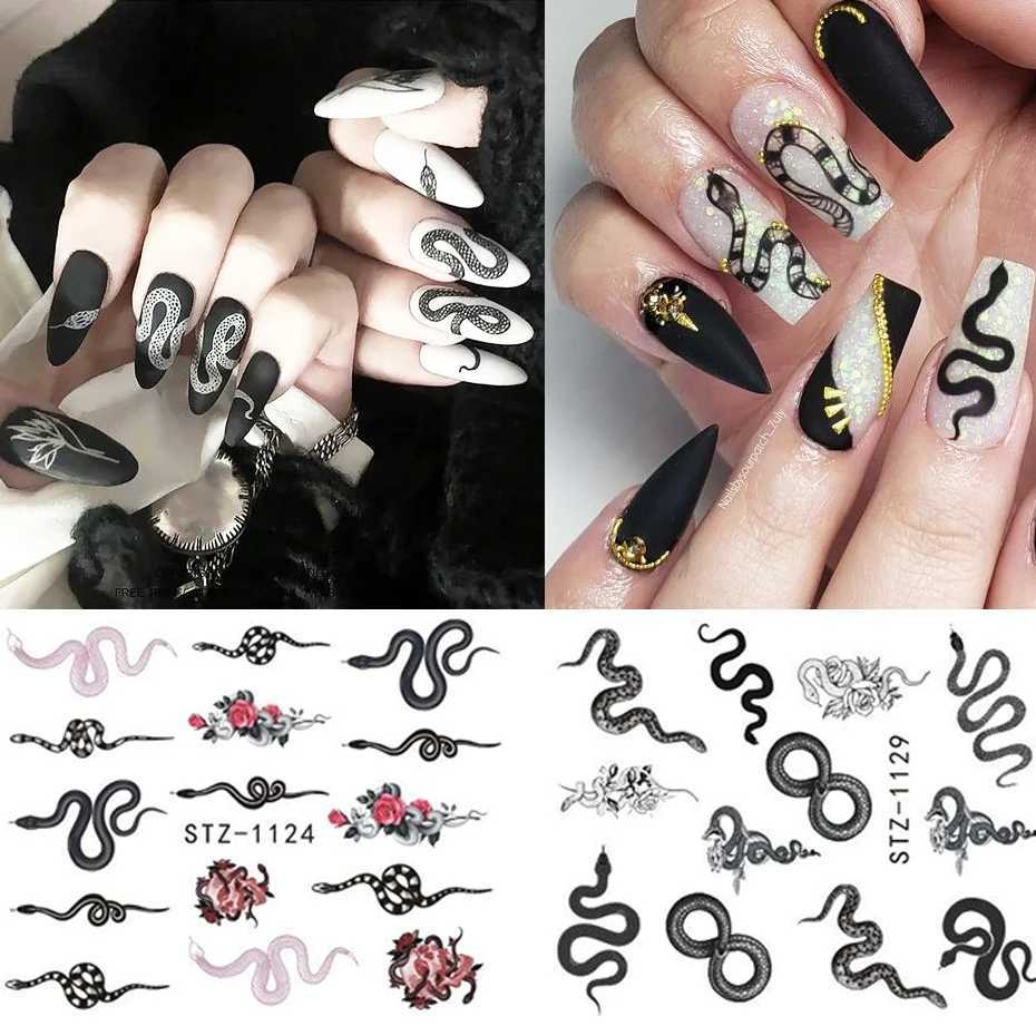 Red Black Colorful Dragons Nail Stickers Angel Virgin Mary Water Decals Temporary Tattoo Slider For Nail Manicure LESTZ1114-1137XJ250120