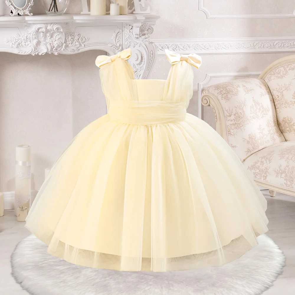 Summer Dress Girl Party Dresses Girls 1st Birthday Princess Gown Toddler Formal Evening Tulle Clothing Kids Holiday New Costumes X250203