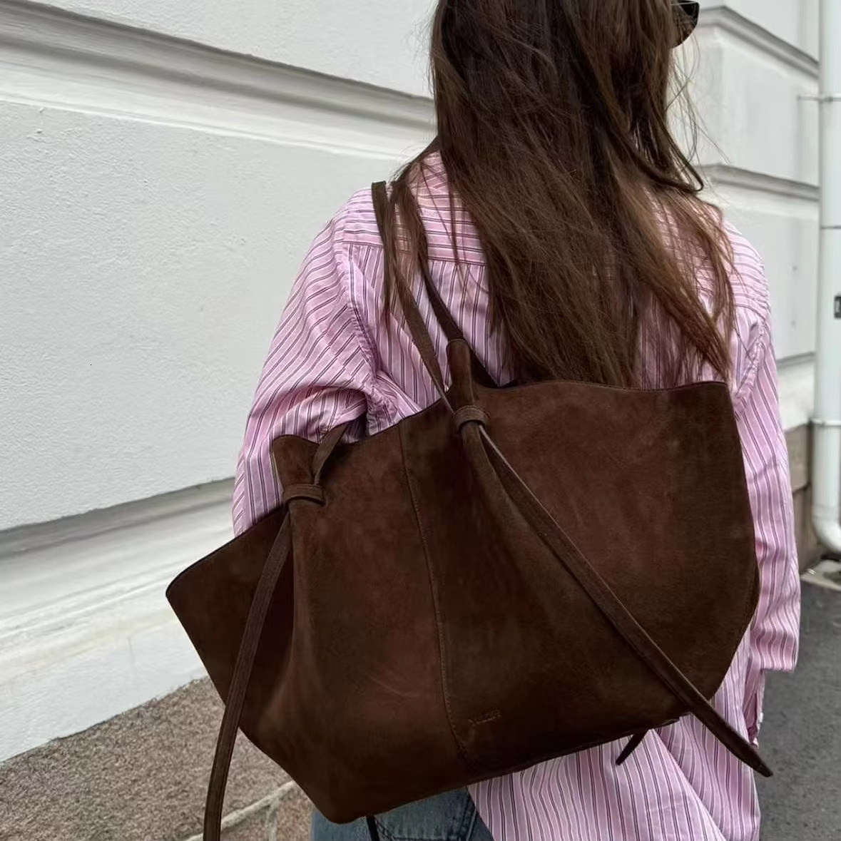 Faux Suede Sector Tote Bags For Women Designer Handbags And Purses 2025 New In Vintage Large Capacity Underarm Shoulder