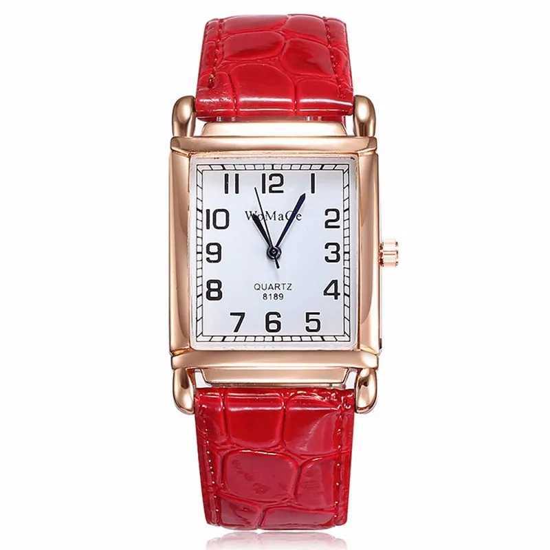 Luxury Rectangle Red Leather Watch Wen Fashion Quartz Wrist Watches Top Brand Casual Dress Ladies Watch Clock Womens Watch 2023 X250203