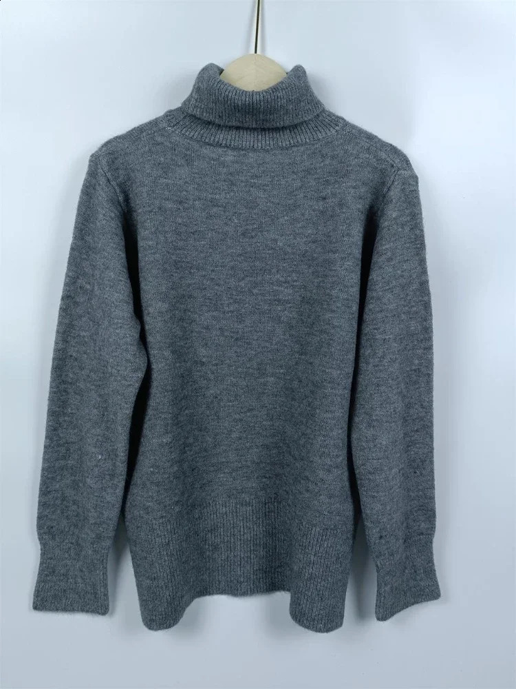 Womens Turtleneck Sweater Autumn Winter Korean Fashion Loose Black Long Sleeve Top Solid Color Simple Casual Women Pulovers 250117