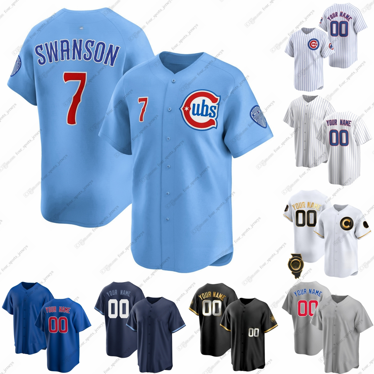 2025 Cubs Baseball Jersey Banks Sandberg Dawson Crow-Armstrong Patrick Wisdom Ian Happ Cody Bellinger Dansby Swanson Kyle Hendricks Seiya Suzuki Nico Hoerner