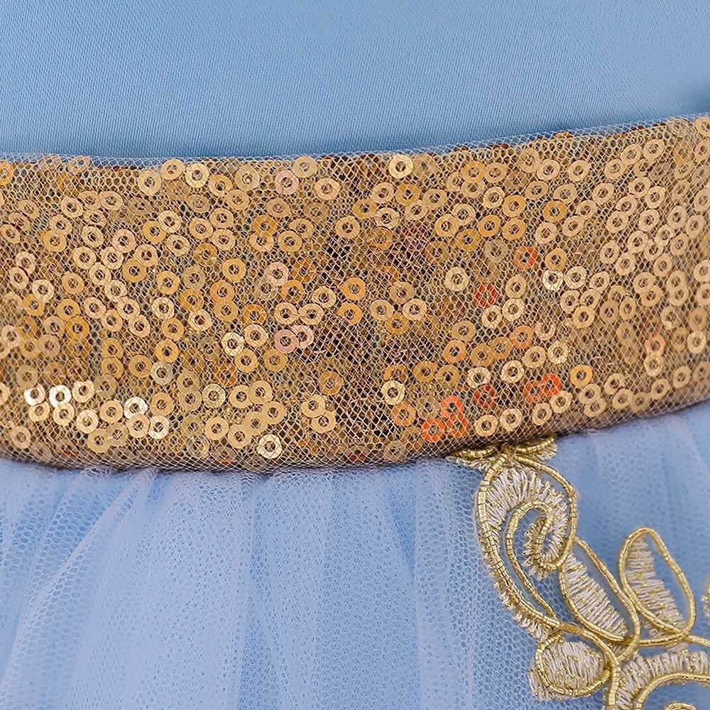 Vintage Girls Big Bow Wedding Bridesmaid Party Dress Kids Flower Embroidery Fashion Dresses Young Girl V-neck Clothes New Wear X250203