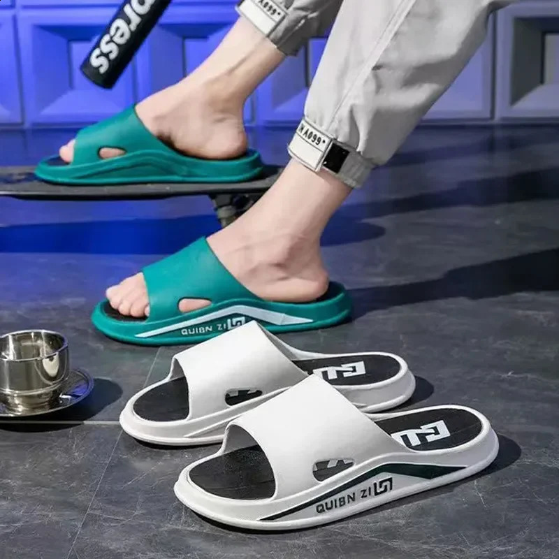 Slippers for men outdoor indoor anti slip cool summer non smelly feet PVC home shoes odor bathroom silent 250117
