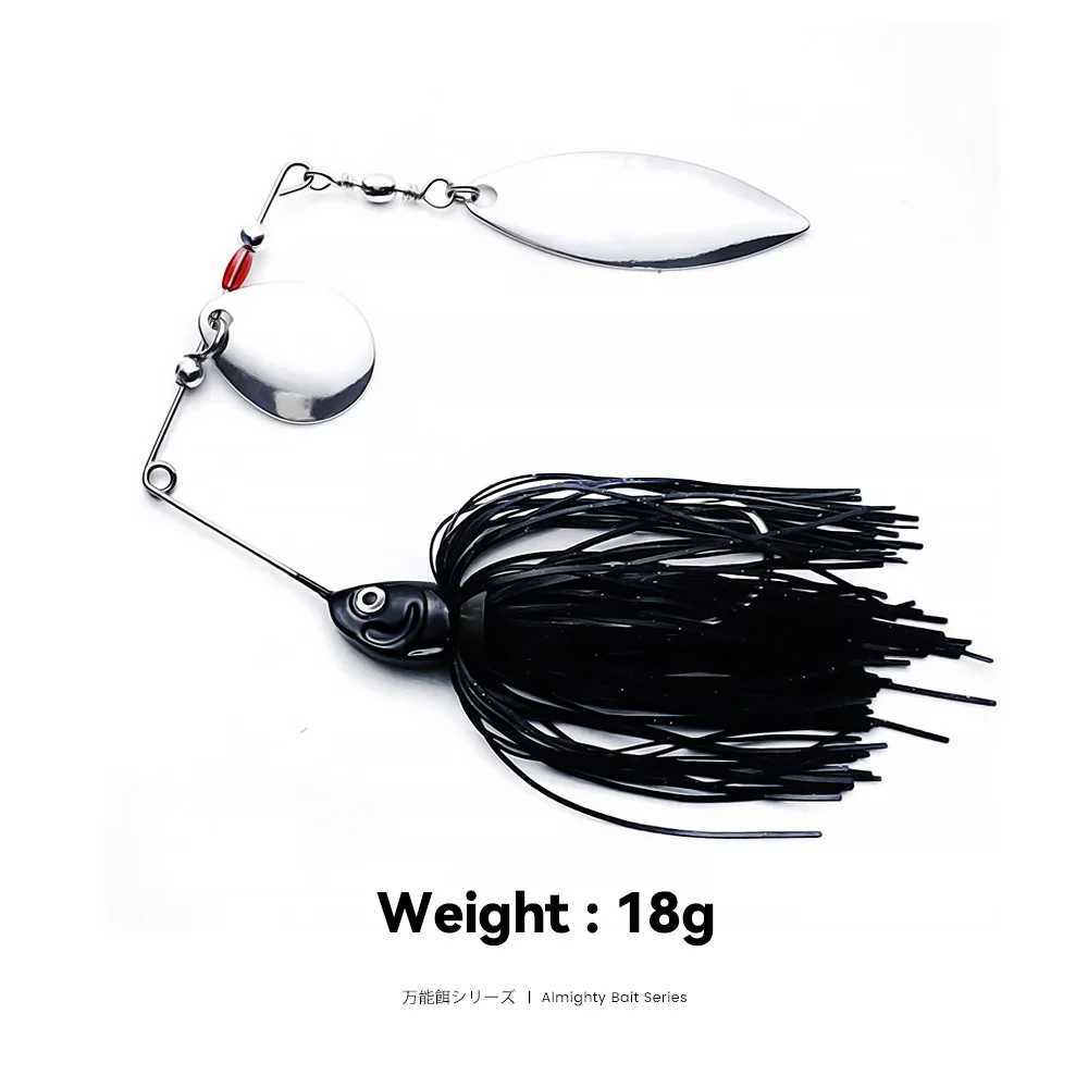 Bazooka 15g Spinnerbait Fishing Lure Wire Spinner Bait Metal Buzzbait Swimbait Hook JIG Kit Skirt peche For Bass Pike WinterXJ250122