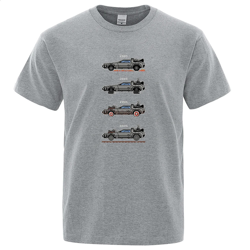 Retro Style Back To The Future Print Funny Tshirts Men Women Cotton TShirts Oversized Loose Tee Clothes Harajuku ONeck Tops 250108
