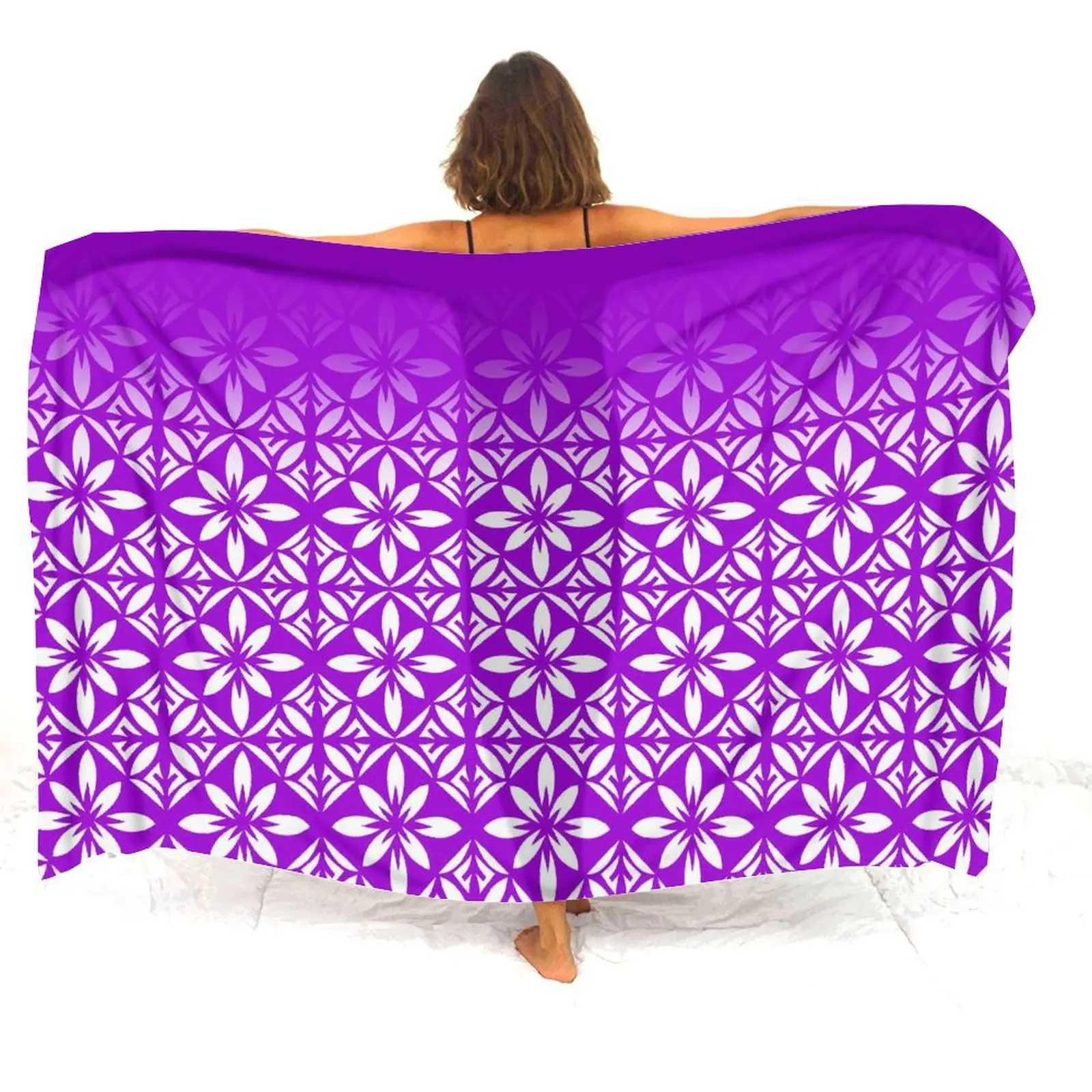 Polynesian Ladies Sarong Custom Vintage Print Summer Seaside Sun Protection Ce 2024 New Elegant Sarong Quty Fabric W250120