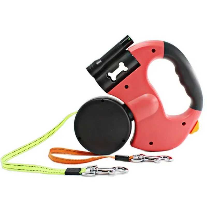 LED Automatic Retractable Traction Rope with Two-Headed and Plastic Bag Box Dog Leash Dog Chain Pet Supplies Dog Accessories 250116