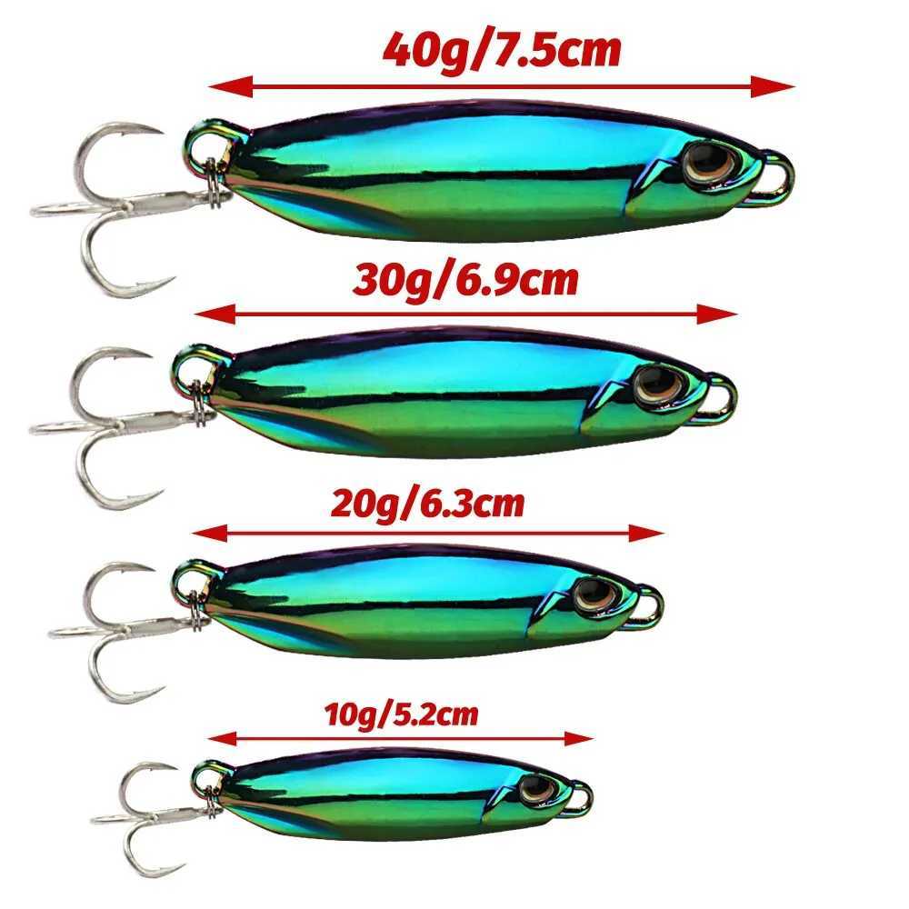 Metal Jig Fishing Lure 10g 20g 30g 40g Cast Swimbait Hook Wobbler Pike Spoon Carp Spinner Sea Tackle Kit Pesca Artificial BaitXJ250122