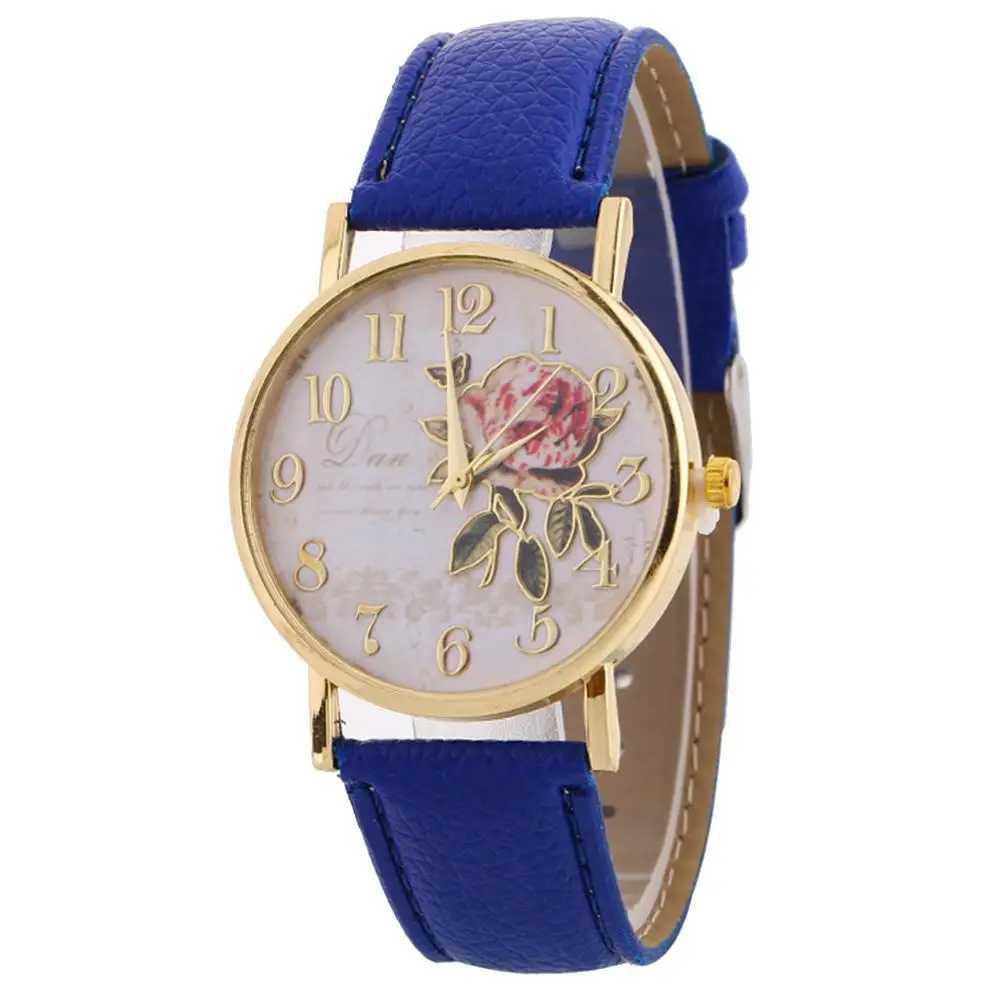 Rose round Dia watch elegant watch synthetic leather strap Arabic numeral quartz watch Montre Femme Christmas gift X250203