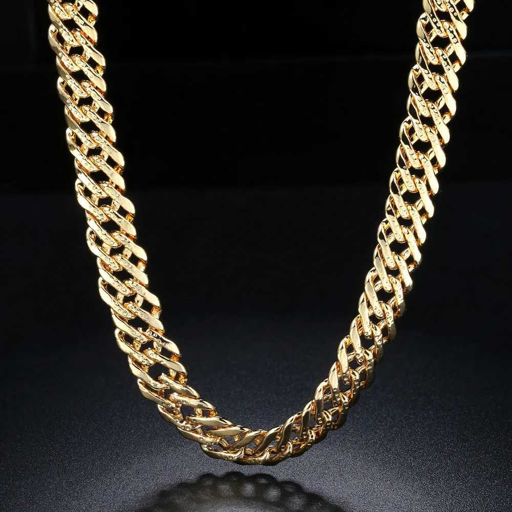 Street Punk Stainl Steel 6mm Cu Cuban Necklaces For Men Women 18K Gold Color Link Chain Chokers Solid Metal JewelryXJ250114