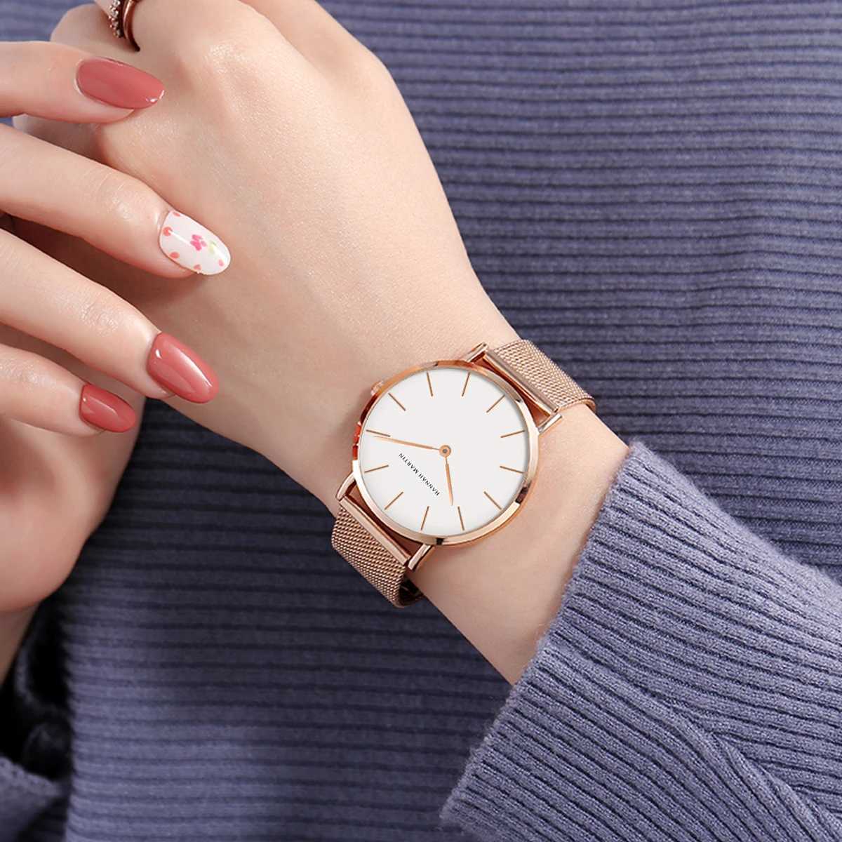 Wen Watch Top Brand Dropsing Japan Quartz Movement 36mm Rose Gold Waterproof Fashionable Nordic Minimalist Ladies Watches X250203