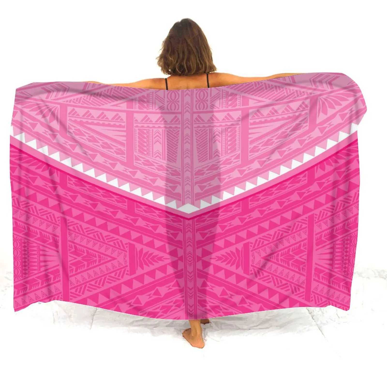New bikini cover sarong ruffled coat Polynesian pattern custom womens beach fashion sarong W250120