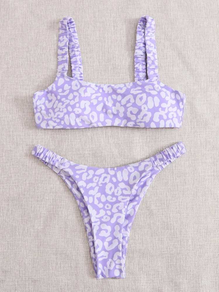 OIINAA Swimwear Women Sexy Print Bikini Set Fashion Beachwear Summer Fe Two-pieces Thong Bather Bathing Suit 2024 BiquinisXJ250120