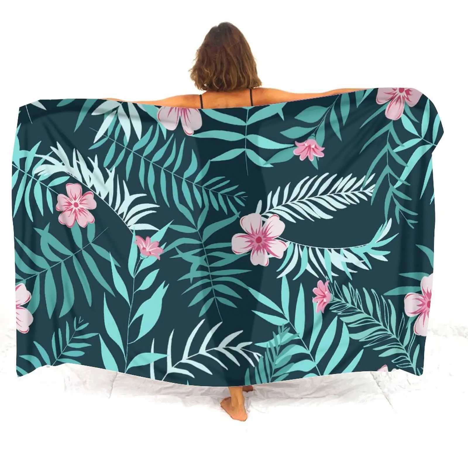 Haian Holiday Coat Shl Polynesian Womens Saron Customized Flower Printed Text Seaside Party Elegant and Comfortable Saron W250120