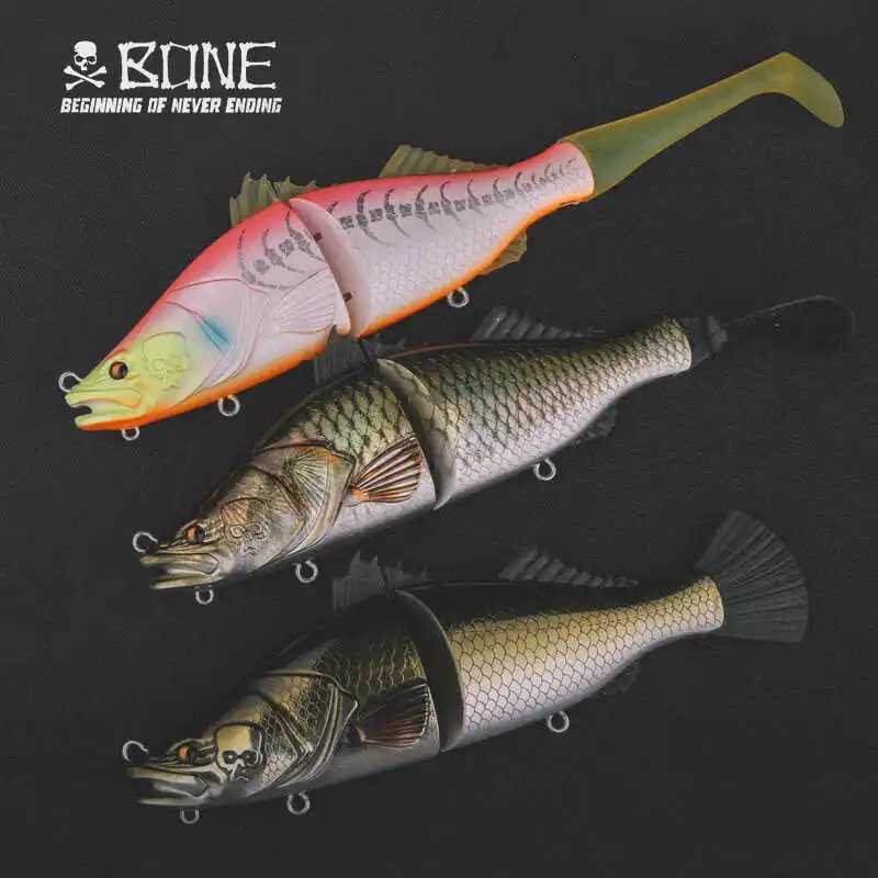 Bone Espybarra 176mm 61g Floating Multi-Function Swimbait Artificial Bait Lures with 3 interchangeable tail Seawater FreshwaterXJ250122